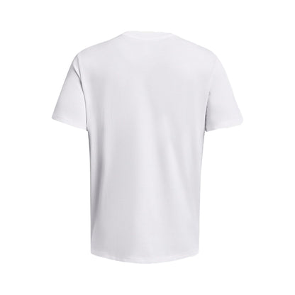 White - Back - Under Armour Mens Repeat Logo Heavyweight T-Shirt