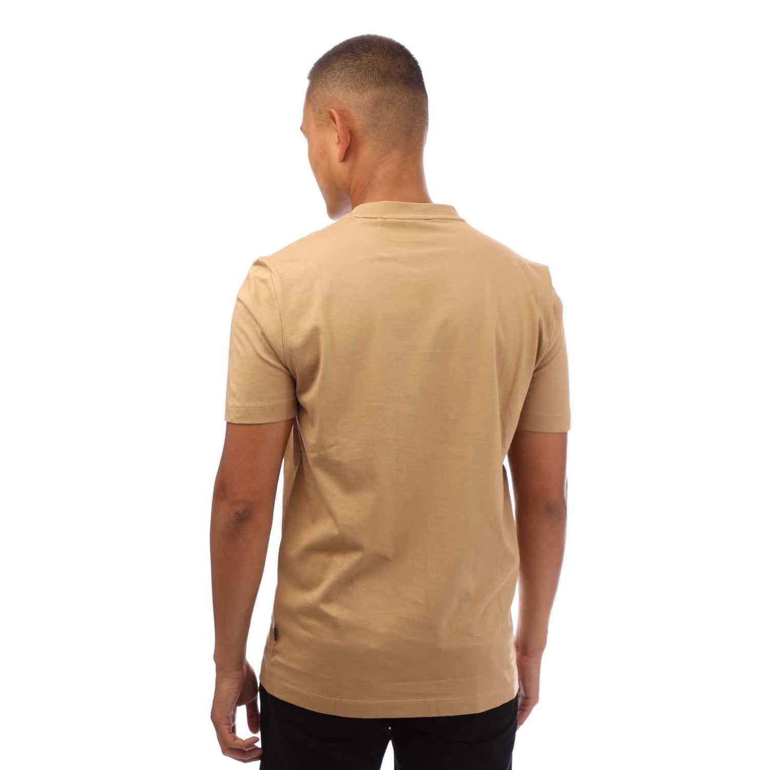 Beige - Back - Boss Mens Tiburt 42 T-Shirt