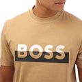 Beige - Side - Boss Mens Tiburt 42 T-Shirt