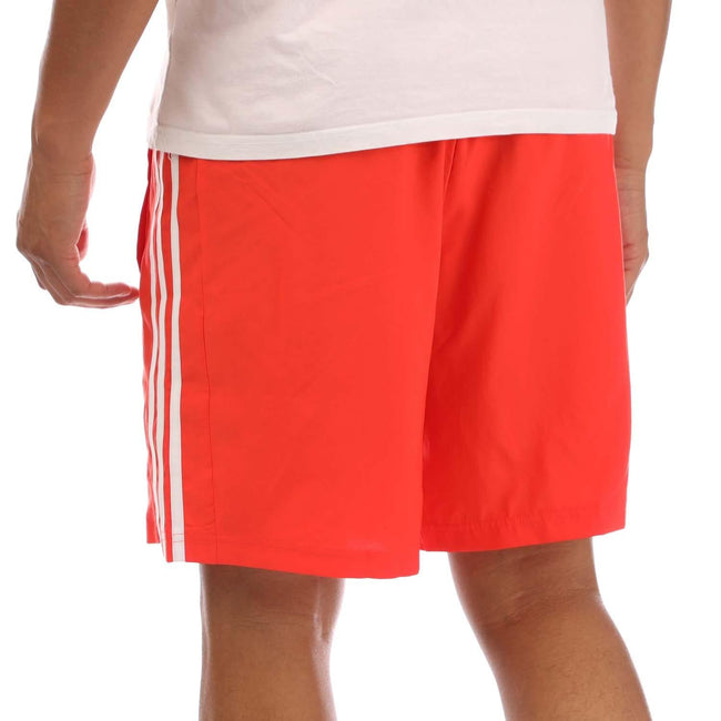 Red - Back - Adidas Mens Essentials Chelsea Aeroready 3 Stripes Shorts
