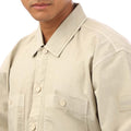 Beige - Side - Boss Mens Locky 2 Oversized Shirt
