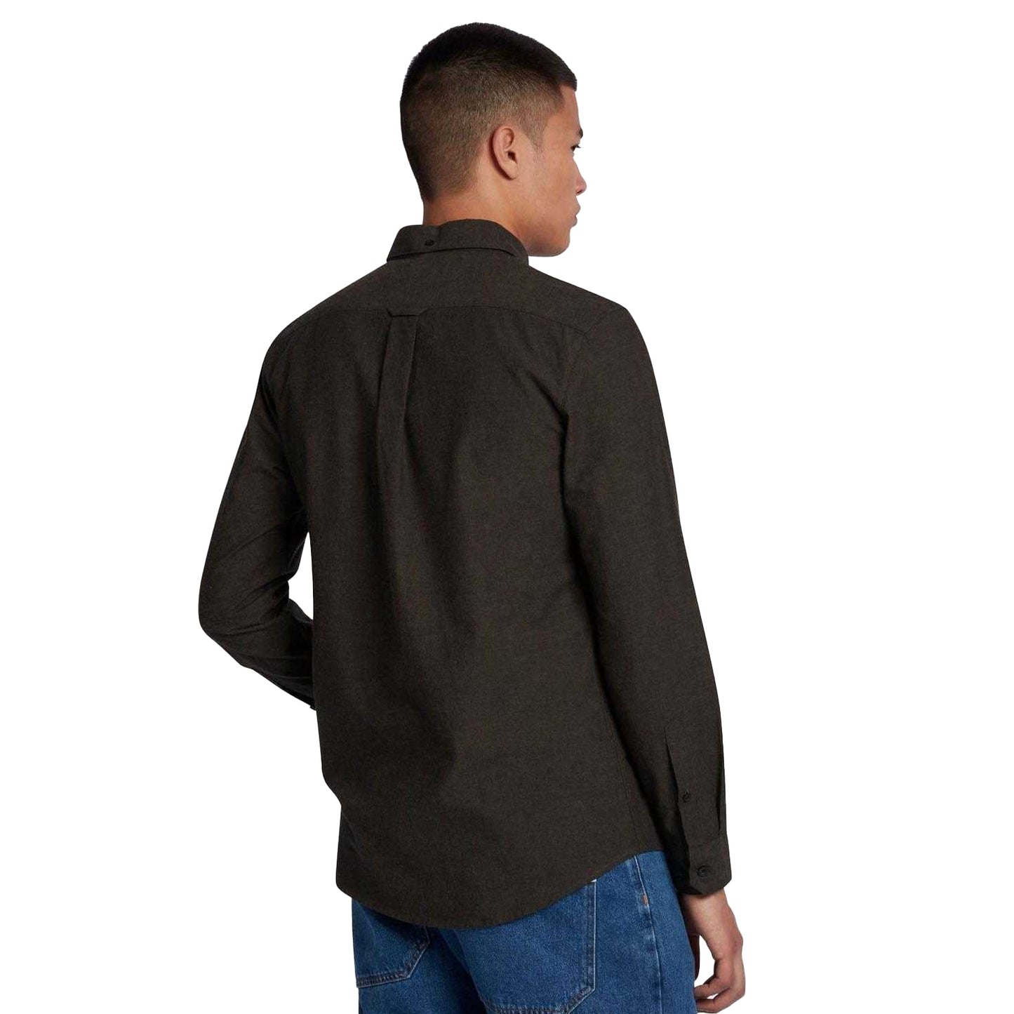 Green - Back - Farah Mens Steen Slim Shirt