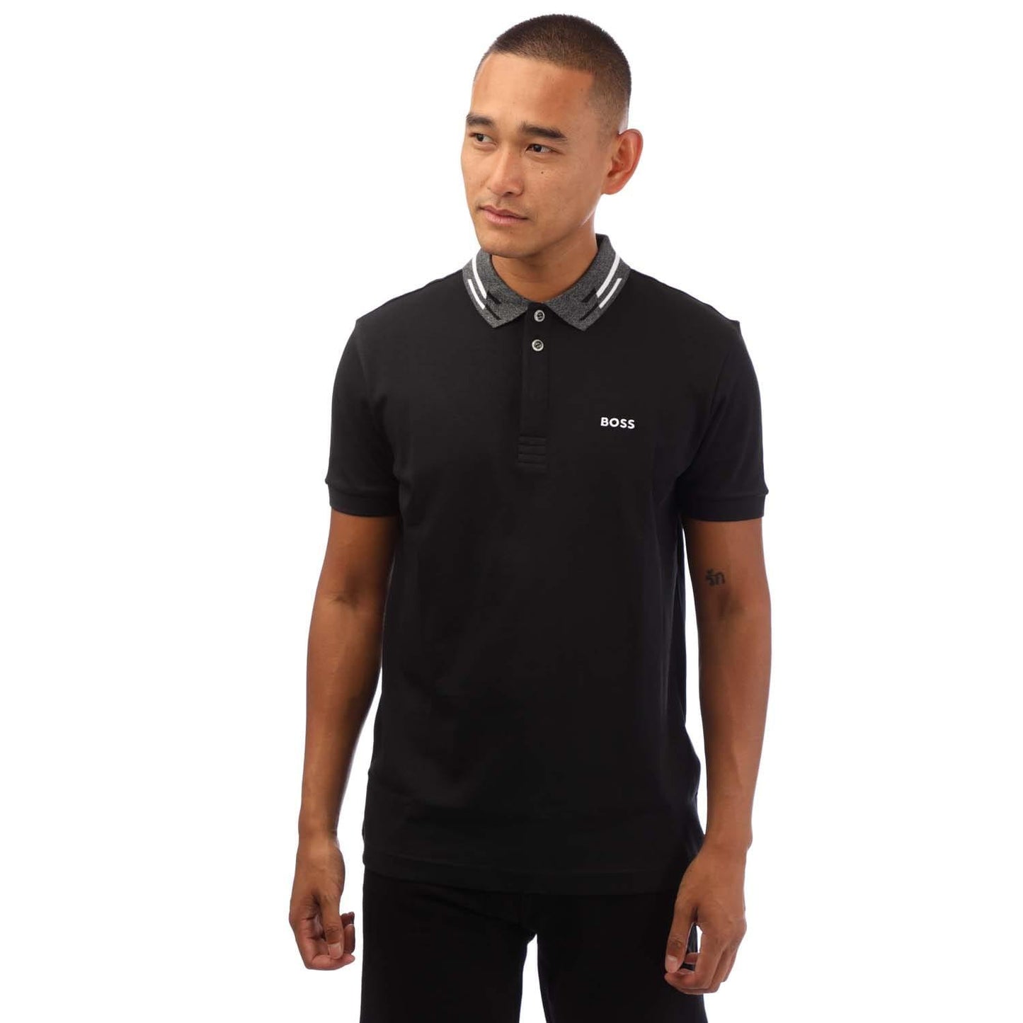 Black - Front - Boss Mens Paddy 1_99 Polo Shirt