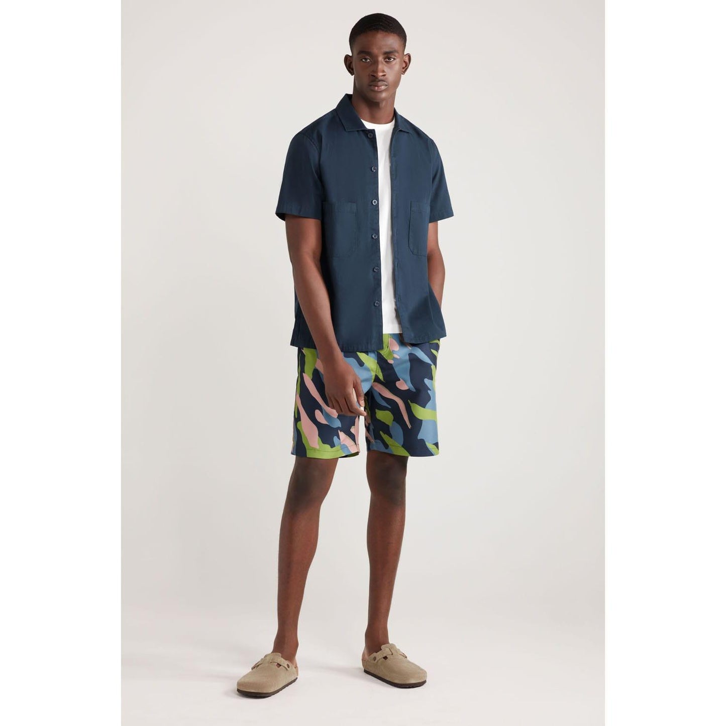 Navy - Back - Farah Mens Colbert Swim Shorts