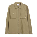 Khaki Green - Front - Farah Mens Lynden Full Zip Overshirt