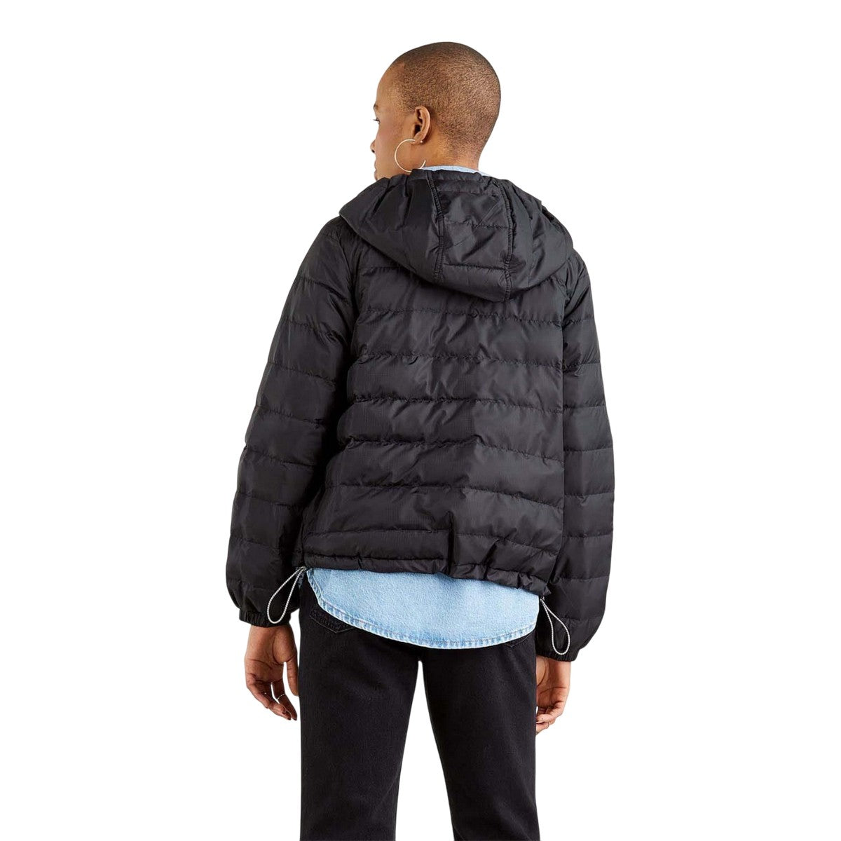 Black - Back - Levis Womens-Ladies Edie Packable Padded Jacket