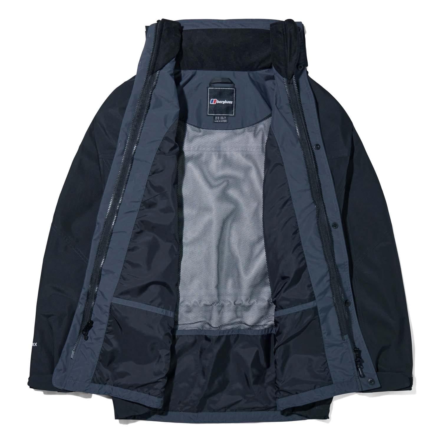 Black - Side - Berghaus Mens Cornice 3 InterActive Waterproof Jacket