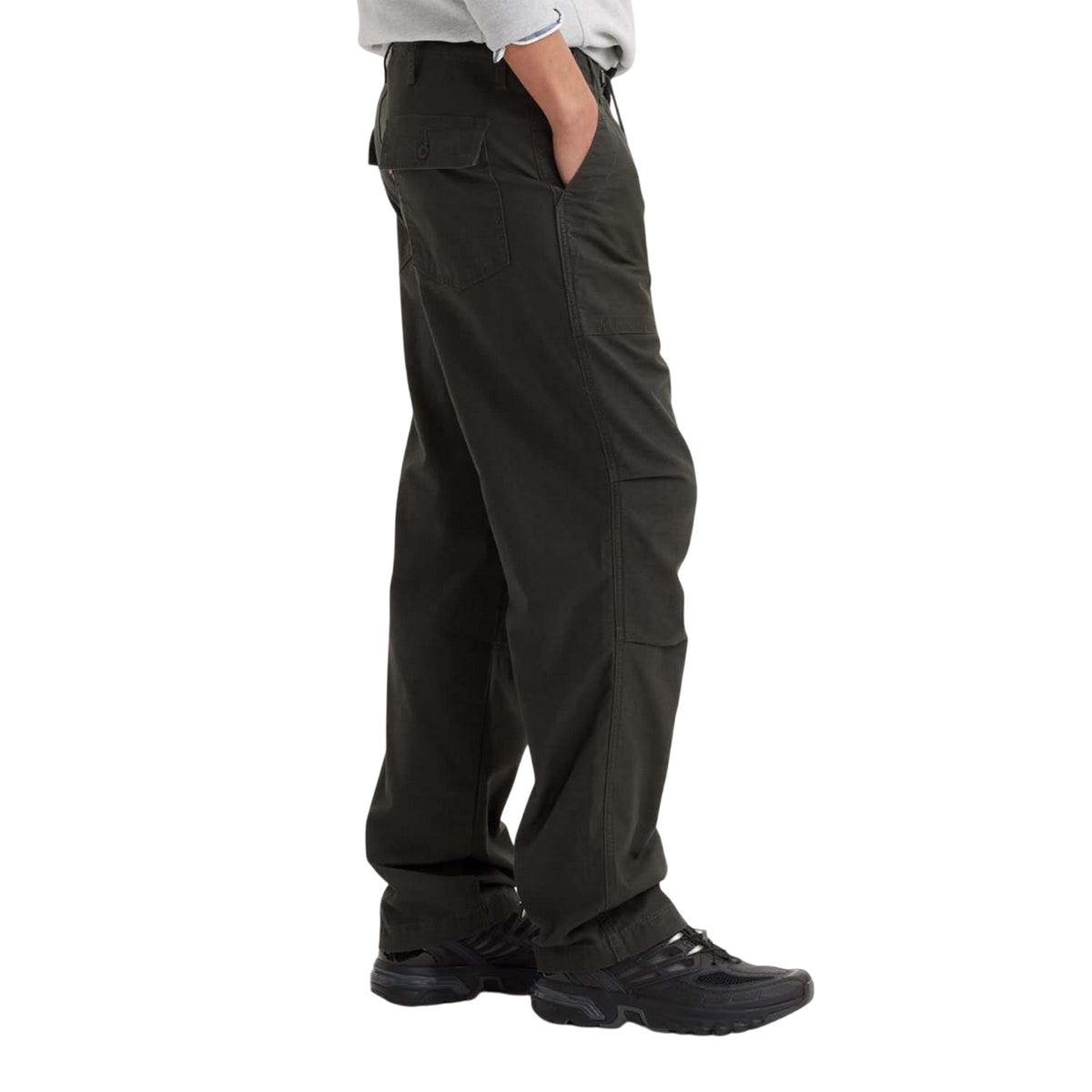 Black - Side - Levis Mens Surplus Straight Leg Loose Trousers