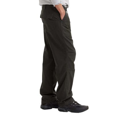 Black - Side - Levis Mens Surplus Straight Leg Loose Trousers