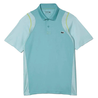 Light Blue - Front - Lacoste Mens Recycled Polyester Tennis Polo Shirt