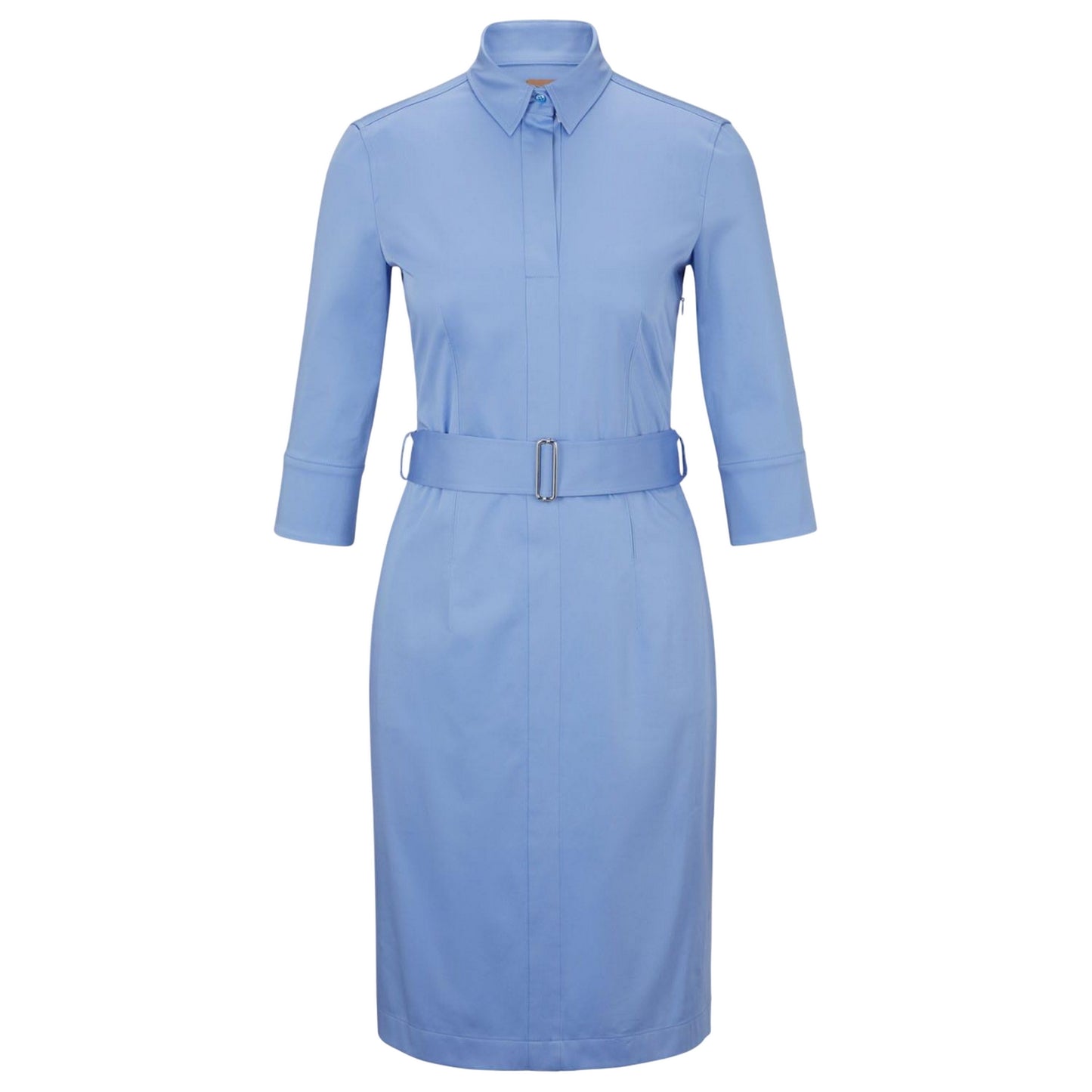 Blue - Front - Boss Womens-Ladies Daliri1 Shirt Dress