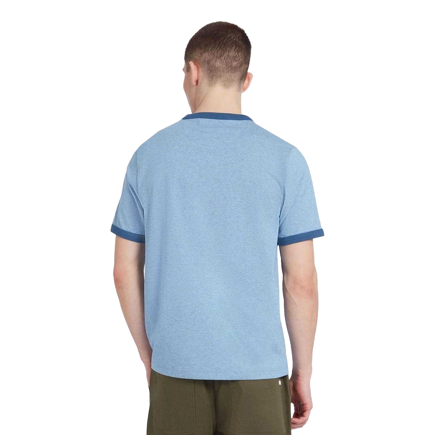 Blue - Back - Farah Mens Groves Ringer T-Shirt
