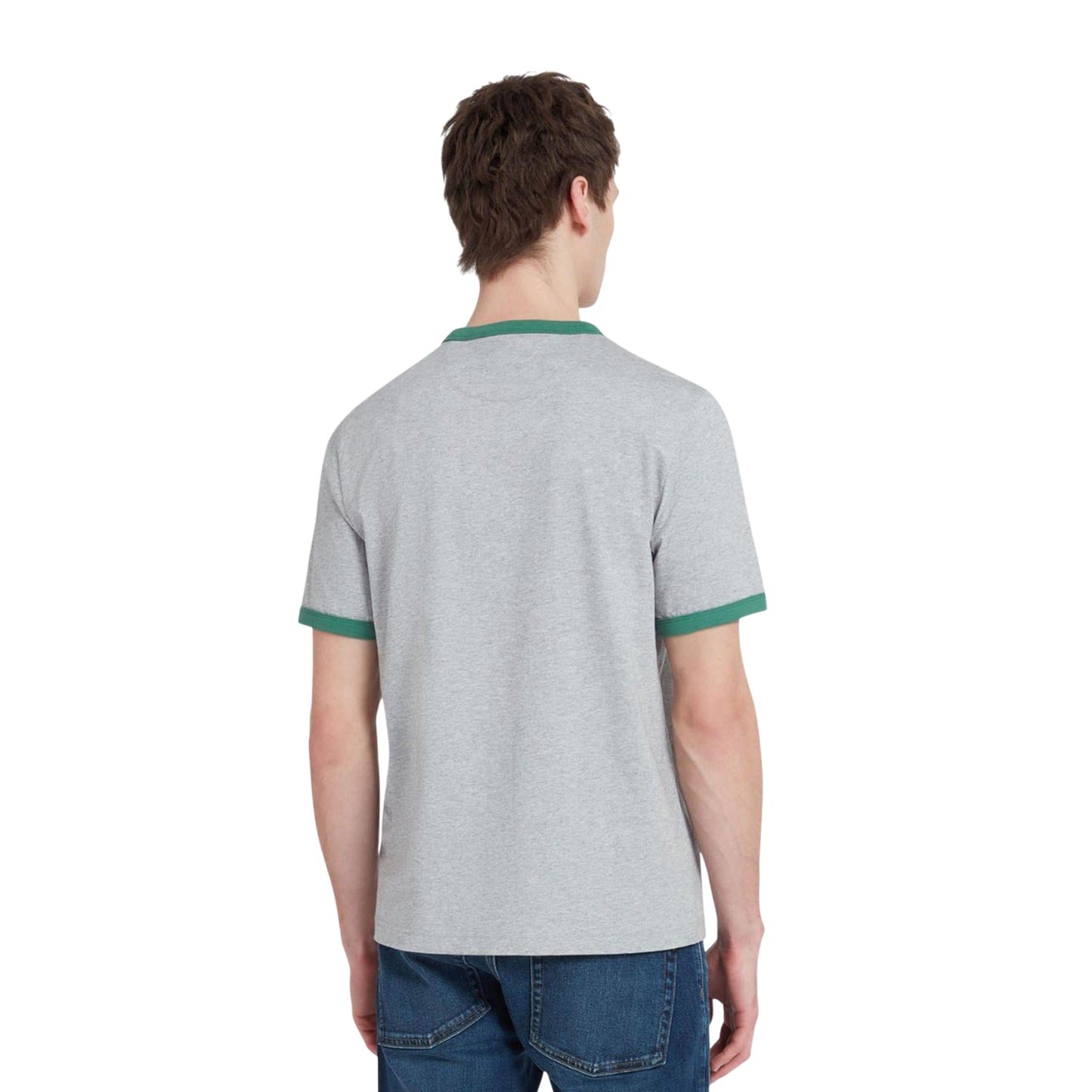 Grey - Back - Farah Mens Groves Ringer T-Shirt