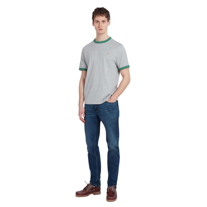 Grey - Lifestyle - Farah Mens Groves Ringer T-Shirt