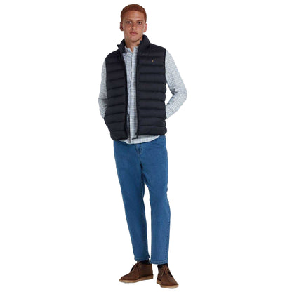 Black - Side - Farah Mens Joel Wadded Gilet