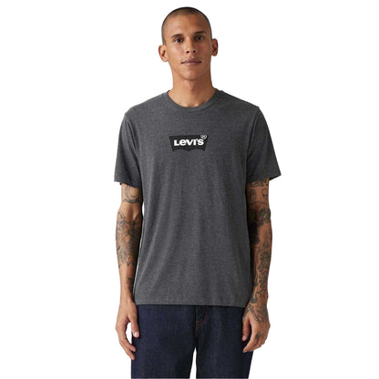 Black - Front - Levis Mens Classic Logo T-Shirt