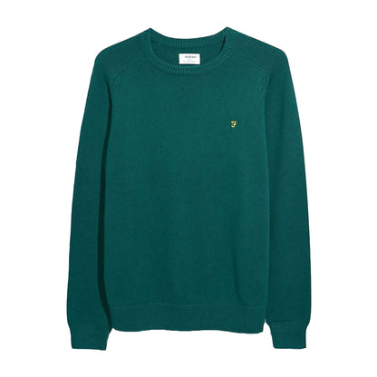 Green - Front - Farah Mens Kingsbury Crew Neck Sweatshirt
