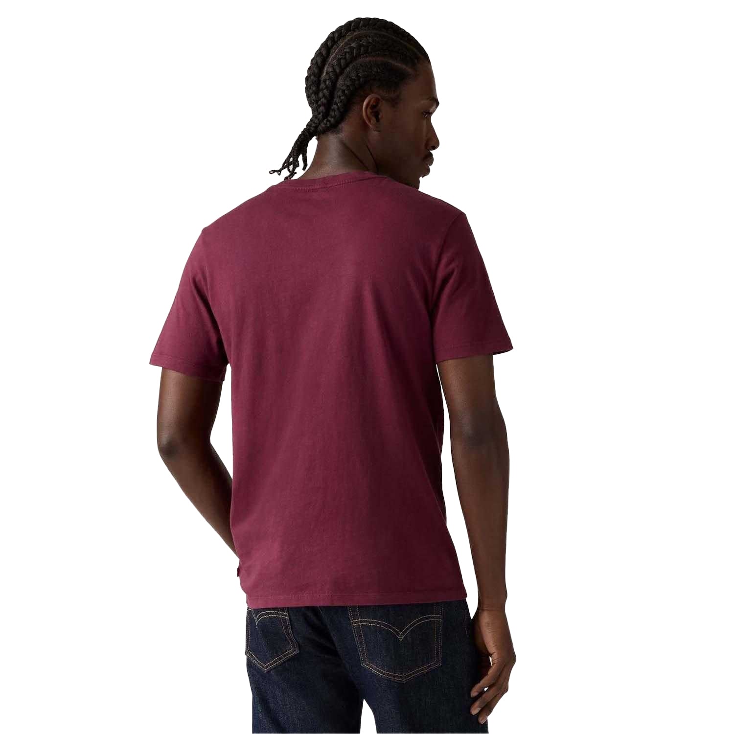 Purple - Back - Levis Mens Classic Logo T-Shirt