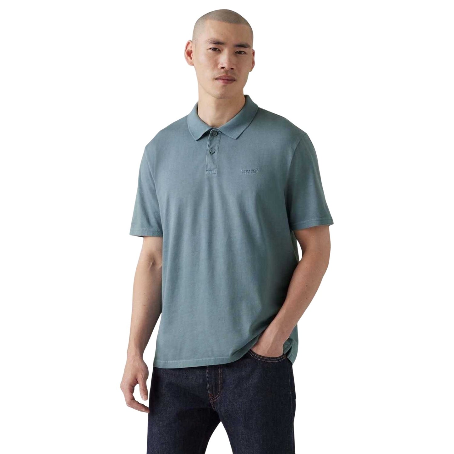 Blue - Front - Levis Mens Authentic Polo Shirt