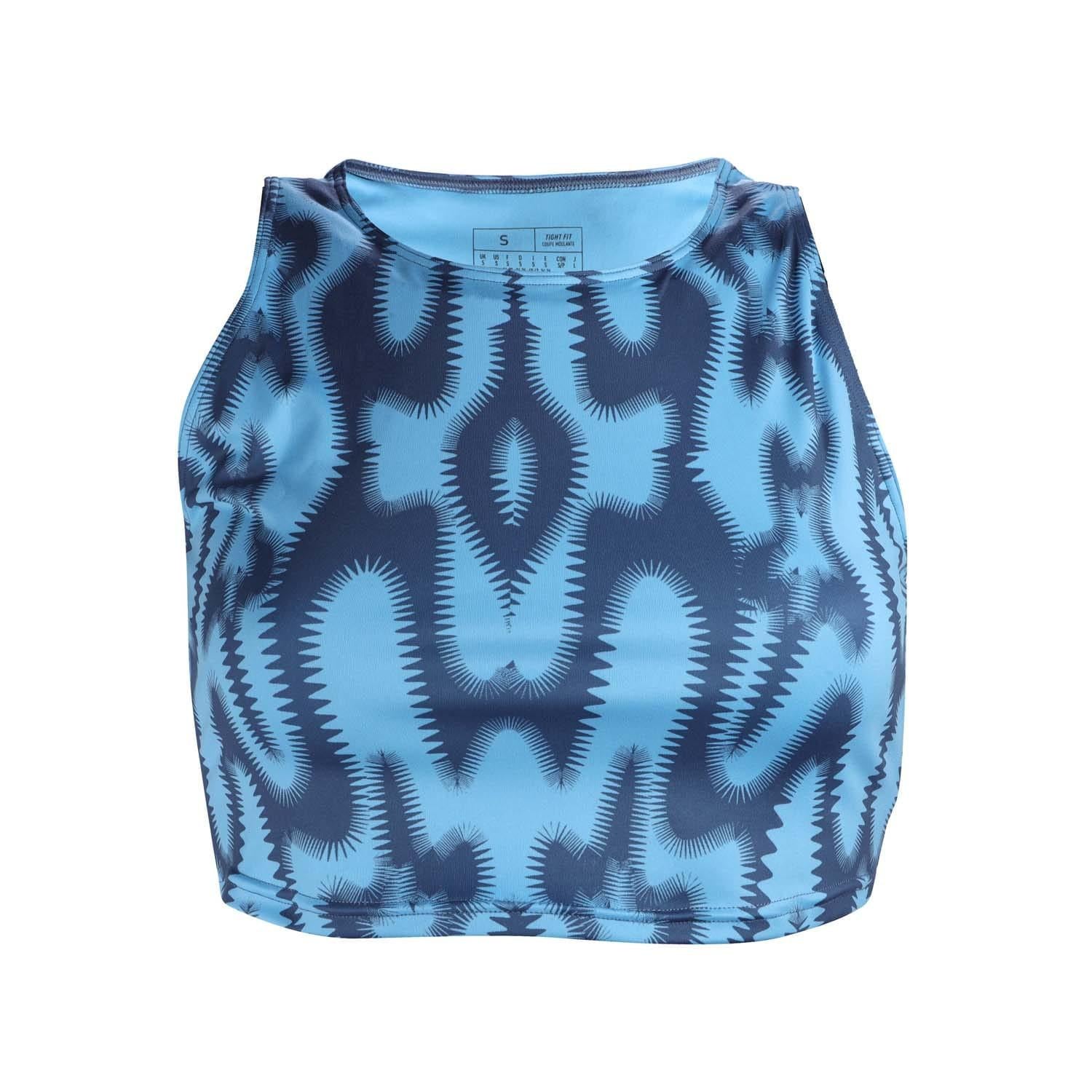 Blue - Front - Adidas Womens-Ladies Yoga Studio Tank Top