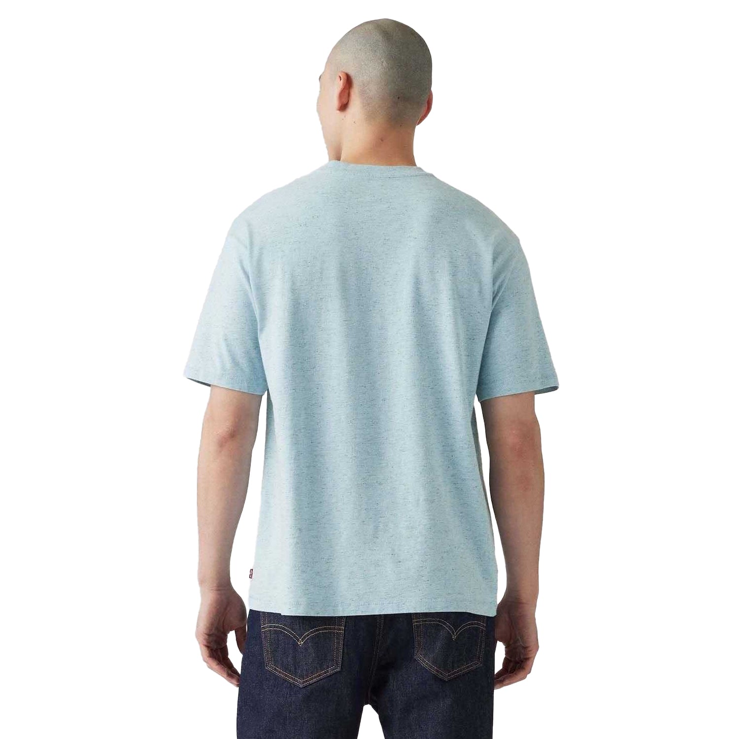 Light Blue - Back - Levis Mens Red Tab Vintage T-Shirt