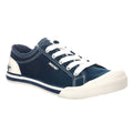 Navy - Front - Rocket Dog Womens-Ladies Jazzin 8A Canvas Trainers