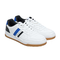 White-Blue - Front - Ben Sherman Mens Curved Trainers