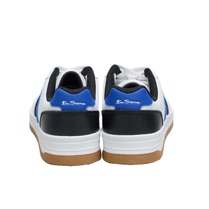 White-Blue - Back - Ben Sherman Mens Curved Trainers