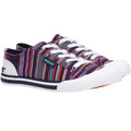 Multicoloured - Front - Rocket Dog Womens-Ladies Jazzin Aloe Stripe Trainers