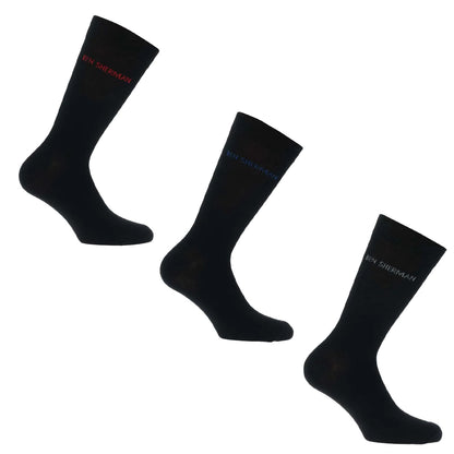 Black - Front - Ben Sherman Mens Hedgehunter Socks (Pack of 3)