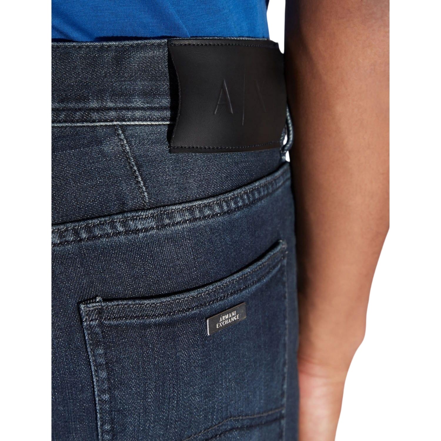 Denim - Side - Armani Exchange Mens Slim Jeans