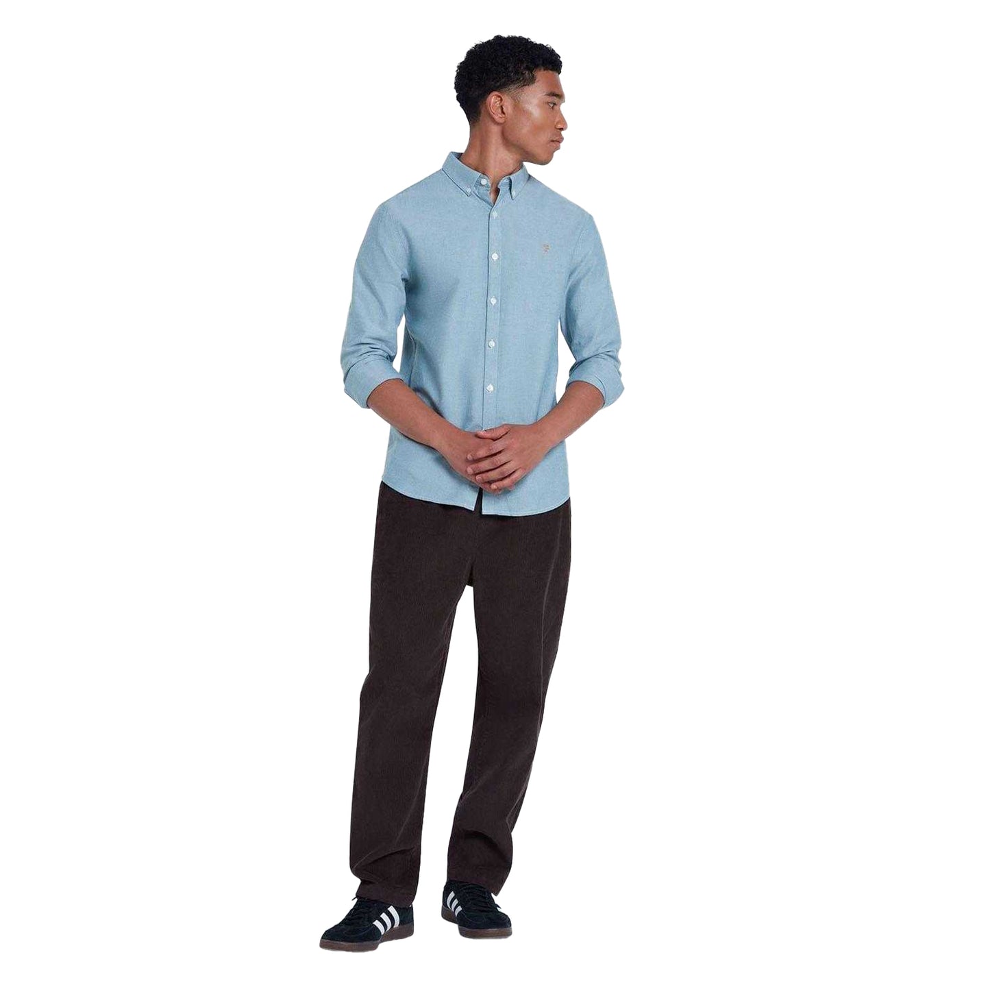 Green - Lifestyle - Farah Mens Brewer Slim Shirt