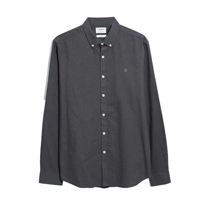Charcoal - Front - Farah Mens Brewer Slim Shirt