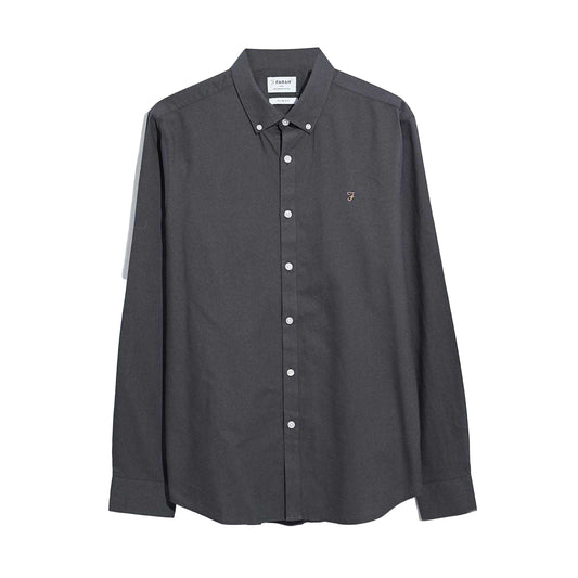Charcoal - Front - Farah Mens Brewer Slim Shirt