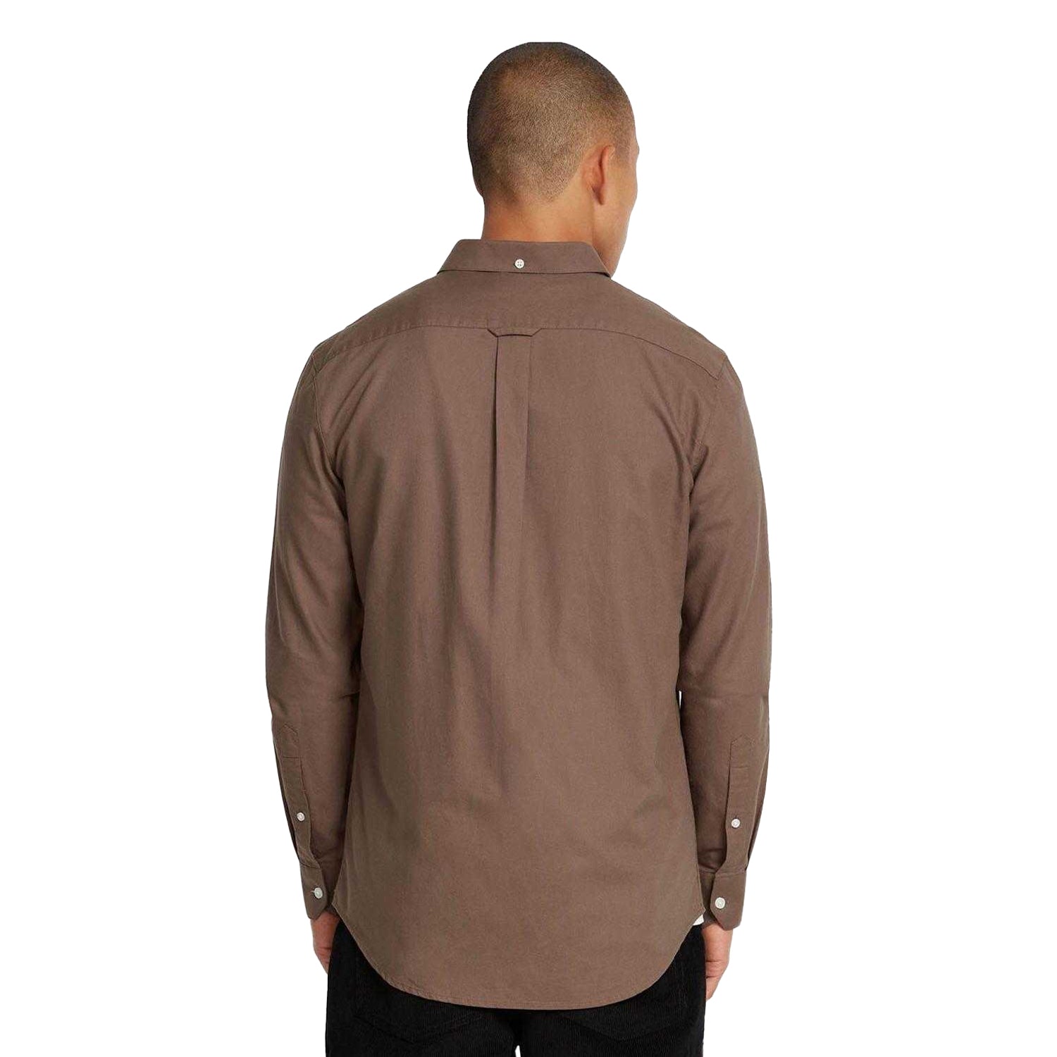 Grey - Back - Farah Mens Brewer Slim Shirt