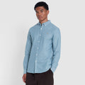 Dark Green - Front - Farah Mens Brewer Slim Shirt