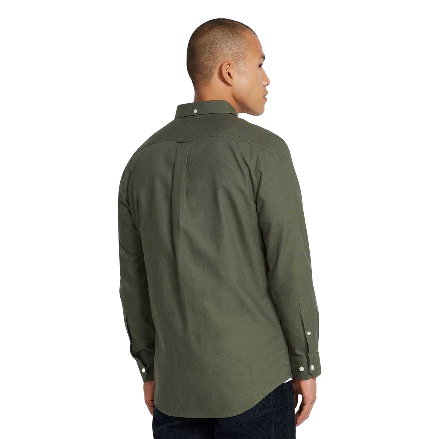 Dark Green - Back - Farah Mens Brewer Slim Shirt