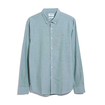 Green - Front - Farah Mens Brewer Slim Shirt