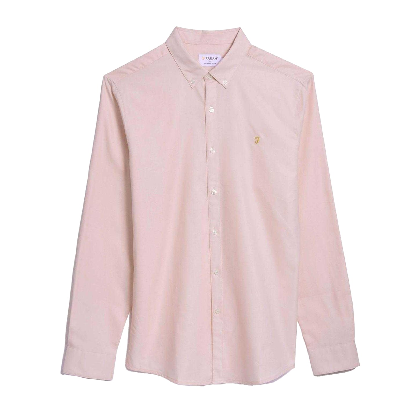 Pink - Front - Farah Mens Brewer Slim Shirt