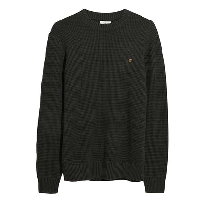 Black - Front - Farah Mens Foraker Crew Neck Sweatshirt