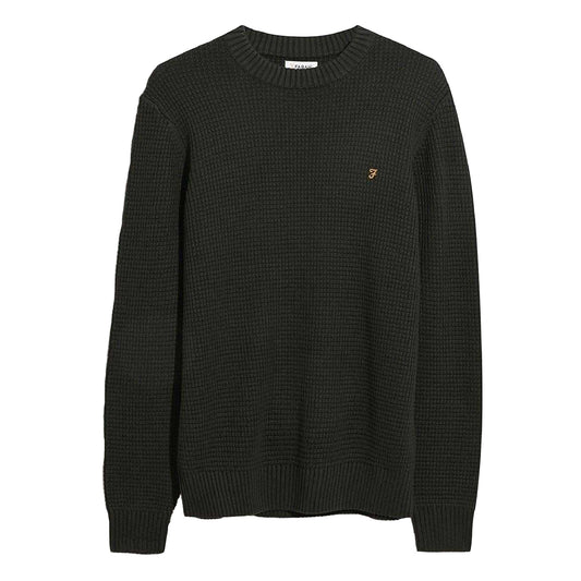 Black - Front - Farah Mens Foraker Crew Neck Sweatshirt