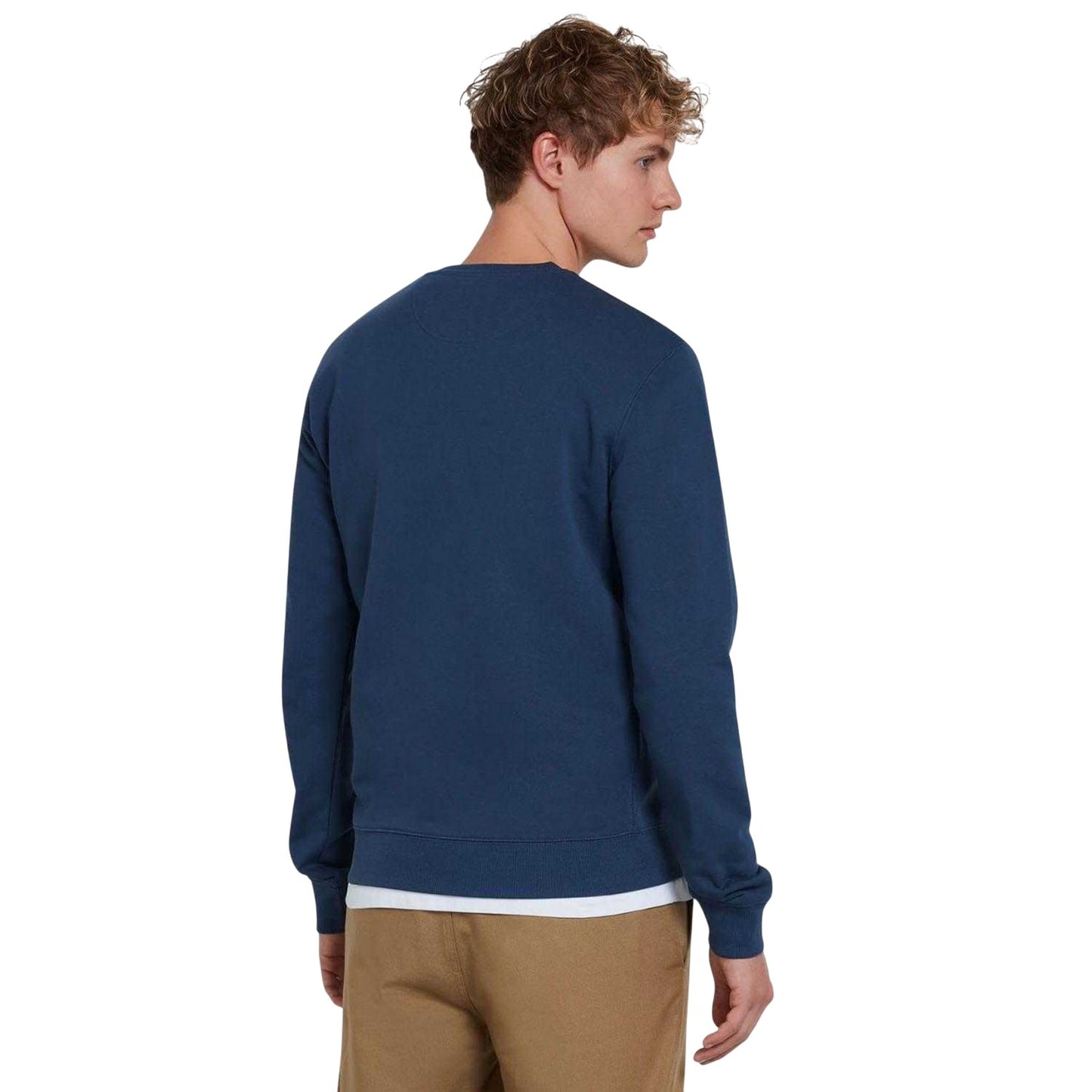 Blue - Back - Farah Mens Tim Crew Neck Sweatshirt