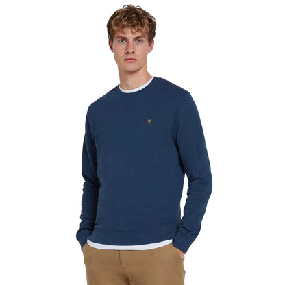 Blue - Front - Farah Mens Tim Crew Neck Sweatshirt