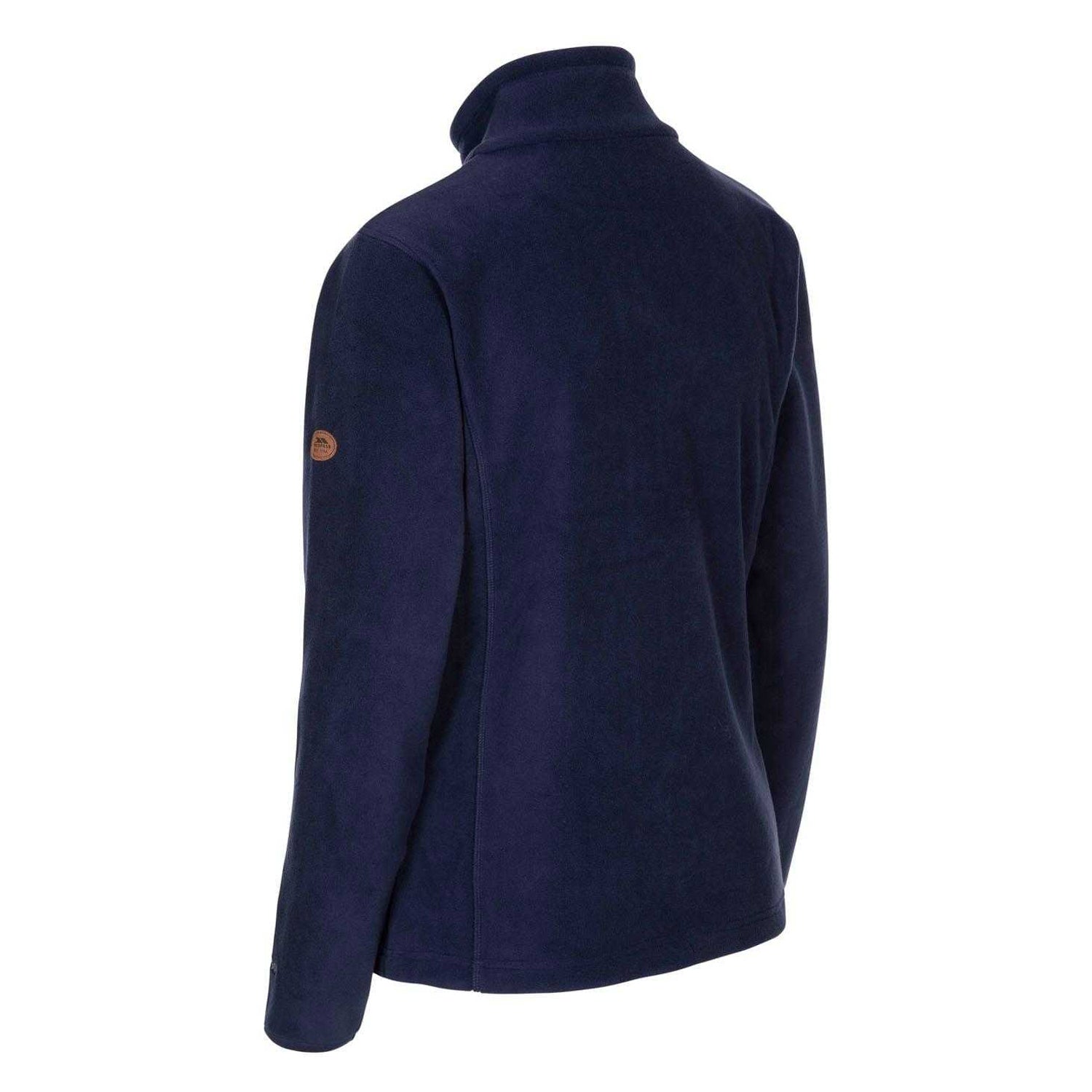 Navy - Back - Trespass Womens-Ladies Trouper Leather Trim Full Zip Fleece Jacket