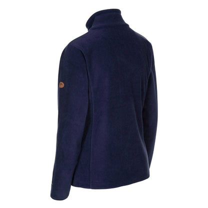 Navy - Back - Trespass Womens-Ladies Trouper Leather Trim Full Zip Fleece Jacket