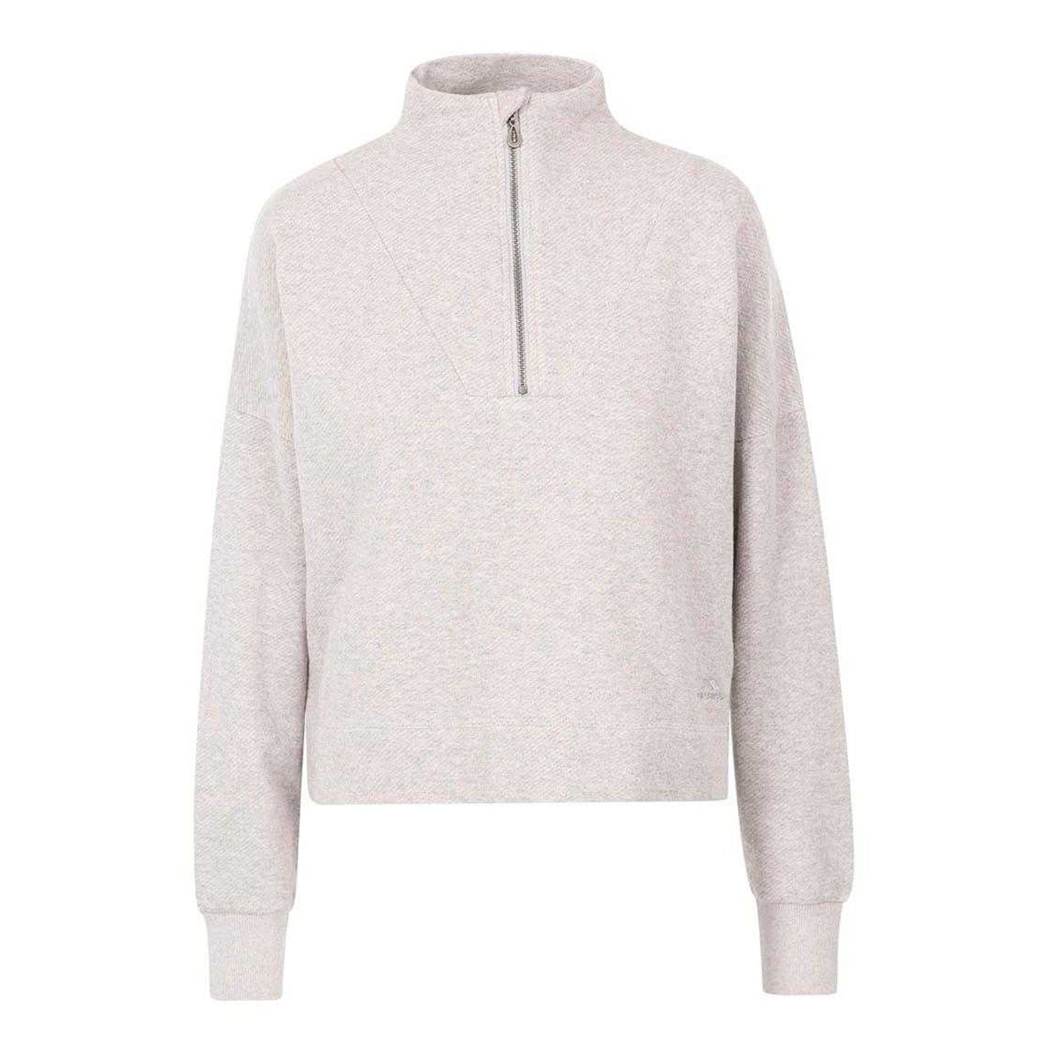 Grey - Front - Trespass Womens-Ladies Pressure Half Zip Fleece Top