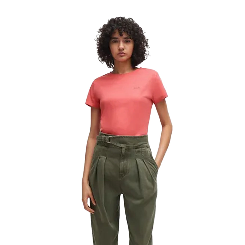 Pink - Front - Boss Womens-Ladies C_Esogo_1 Slim T-Shirt