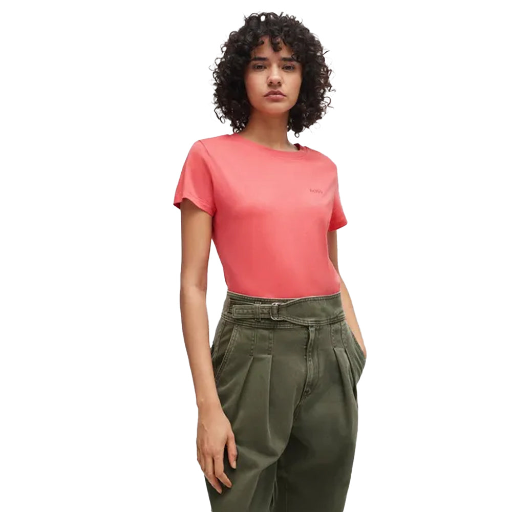 Pink - Side - Boss Womens-Ladies C_Esogo_1 Slim T-Shirt