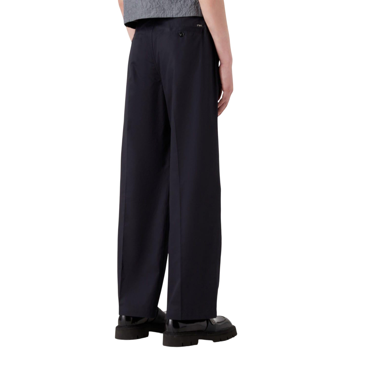 Navy - Back - Emporio Armani Mens Trousers