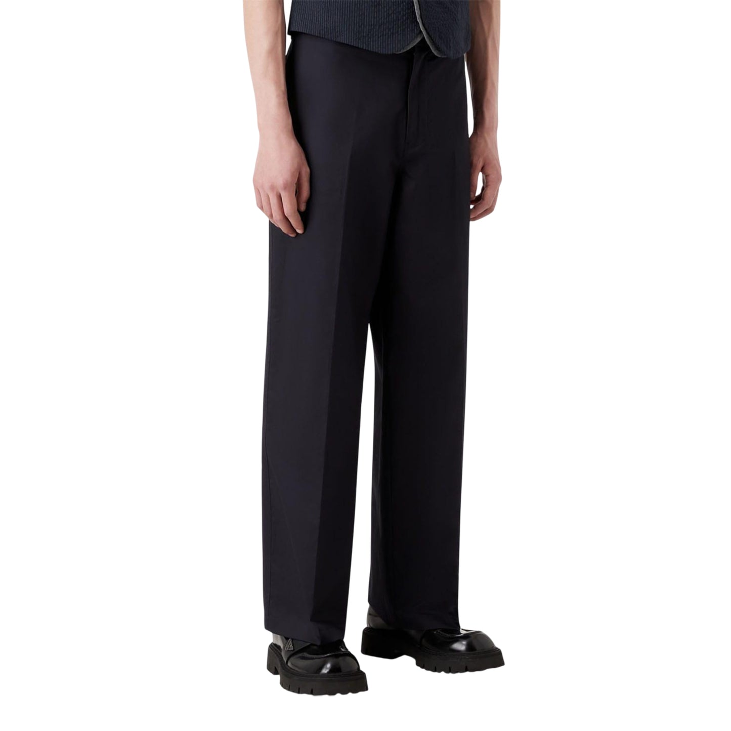 Navy - Side - Emporio Armani Mens Trousers
